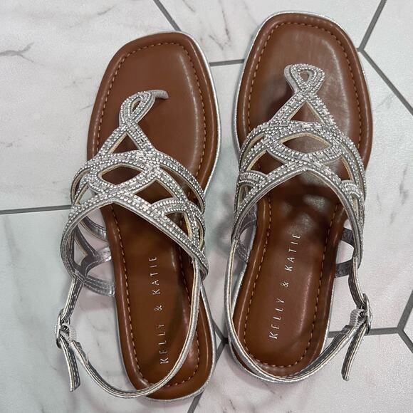 Kelly & Katie Silver Norna Sandal Size 8 - Picture 3 of 6